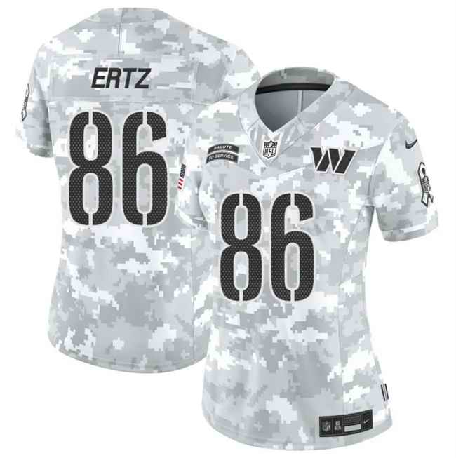 Women's Washington Commanders #86 Zach Ertz 2024 F.U.S.E Arctic Camo Salute to Service Limited Stitched Football Jersey(Run Small)